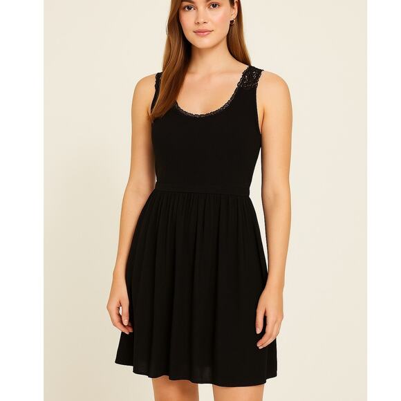 FRNCH Morgan Lace Trim Fit and Flare Dress NWT - Picture 1 of 10